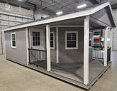 12X24 With Wood Panel Siding ** Roofline - 5/12 Ranch Gable W/Porch** Located in Tomah Wisconsin