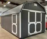 12X24 With Wood Panel Siding Located in New Ulm Minnesota