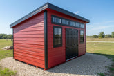 10X16 Modern Backyard Shed Package Located in Milbank South Dakota