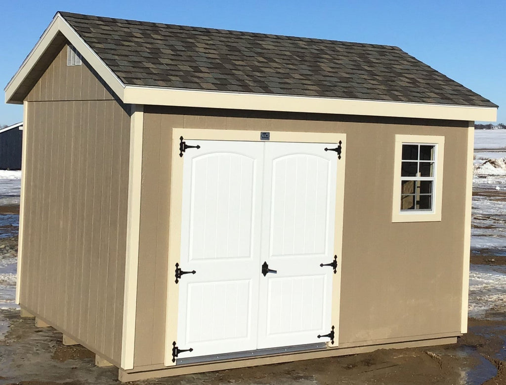 10X12 Everyday Backyard Shed Package With Wood Panel Siding Located in Madison South Dakota