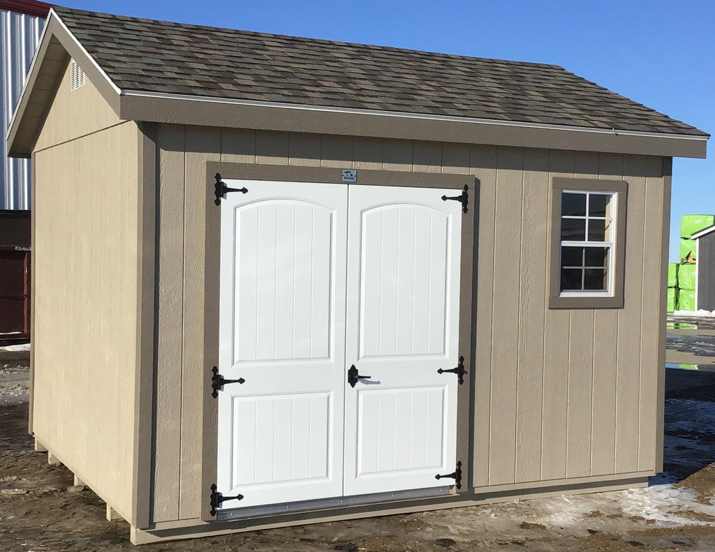10X12 Everyday Backyard Shed Package With Wood Panel Siding Located in Brownton Minnesota