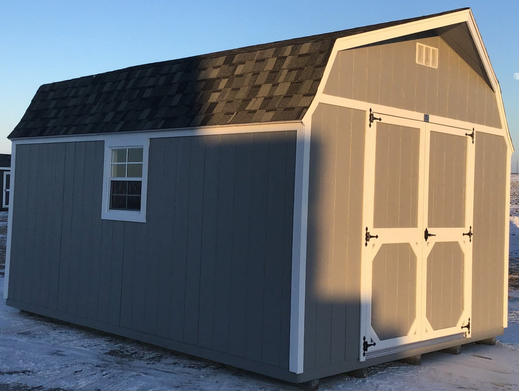 12X16 Everyday Backyard Shed Package With Wood Panel Siding Located in Brownton Minnesota