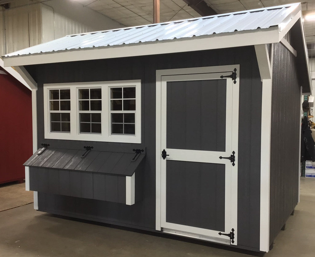 08X12 Quaker Gable W /LP Panel Siding Shed Coop Located in Madison South Dakota