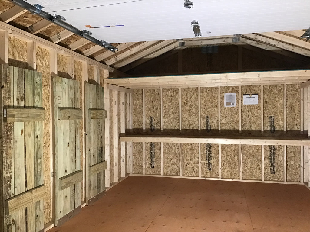 12X16 Farm Garage Storage Package With Wood Panel Siding Located in Brownton Minnesota