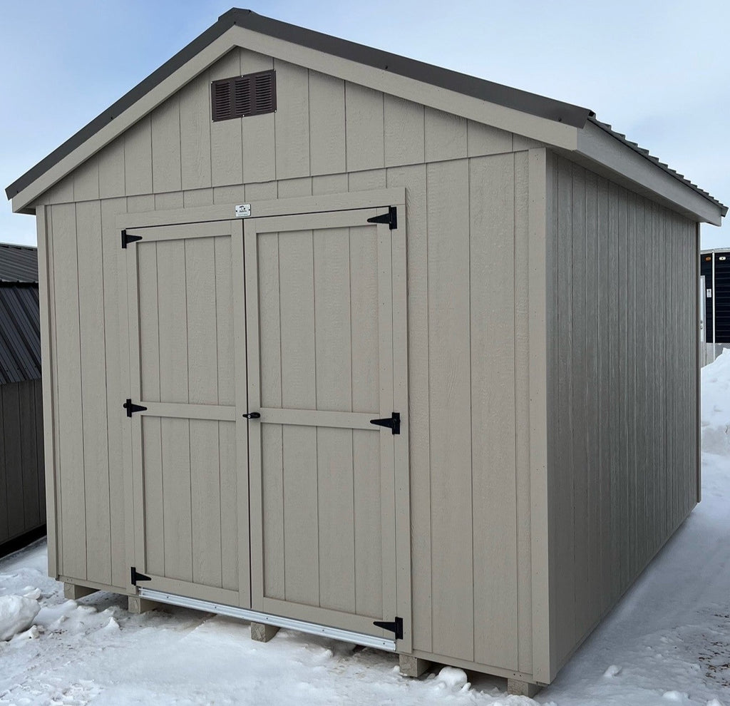 10X12 Utility Ranch Wood Panel Shed Located in Delano Minnesota