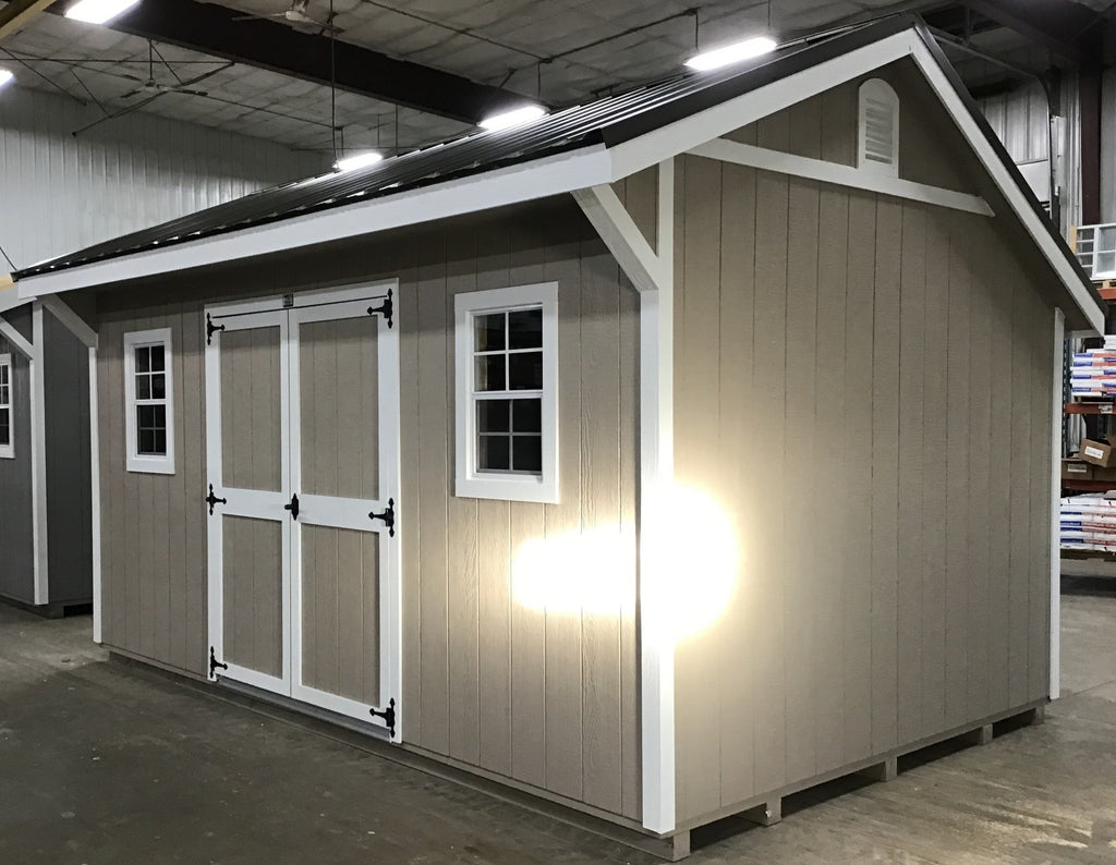 10X16 Everyday Backyard Shed Package With Wood Panel Siding Located in Ham Lake Minnesota
