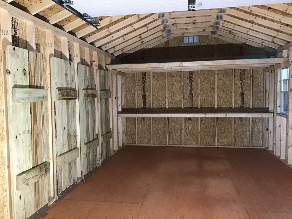 12X20 Farm Garage Storage Package With Wood Panel Siding Located in Brainerd Minnesota