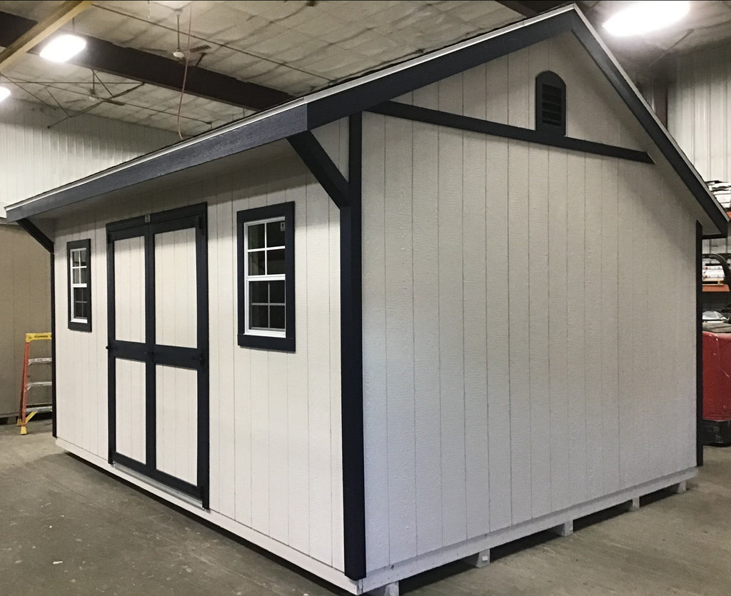 12X16 Everyday Backyard Shed Package With Wood Panel Siding Located in Brookings South Dakota