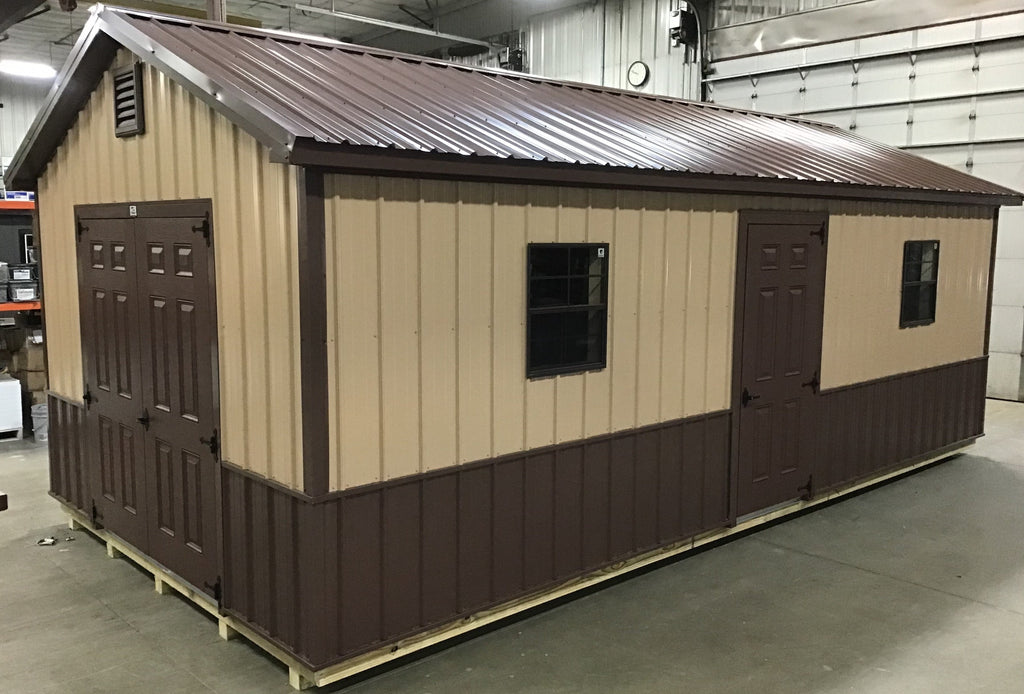 12X24 With Steel Siding ** Roofline - 5/12 Ranch Gable W