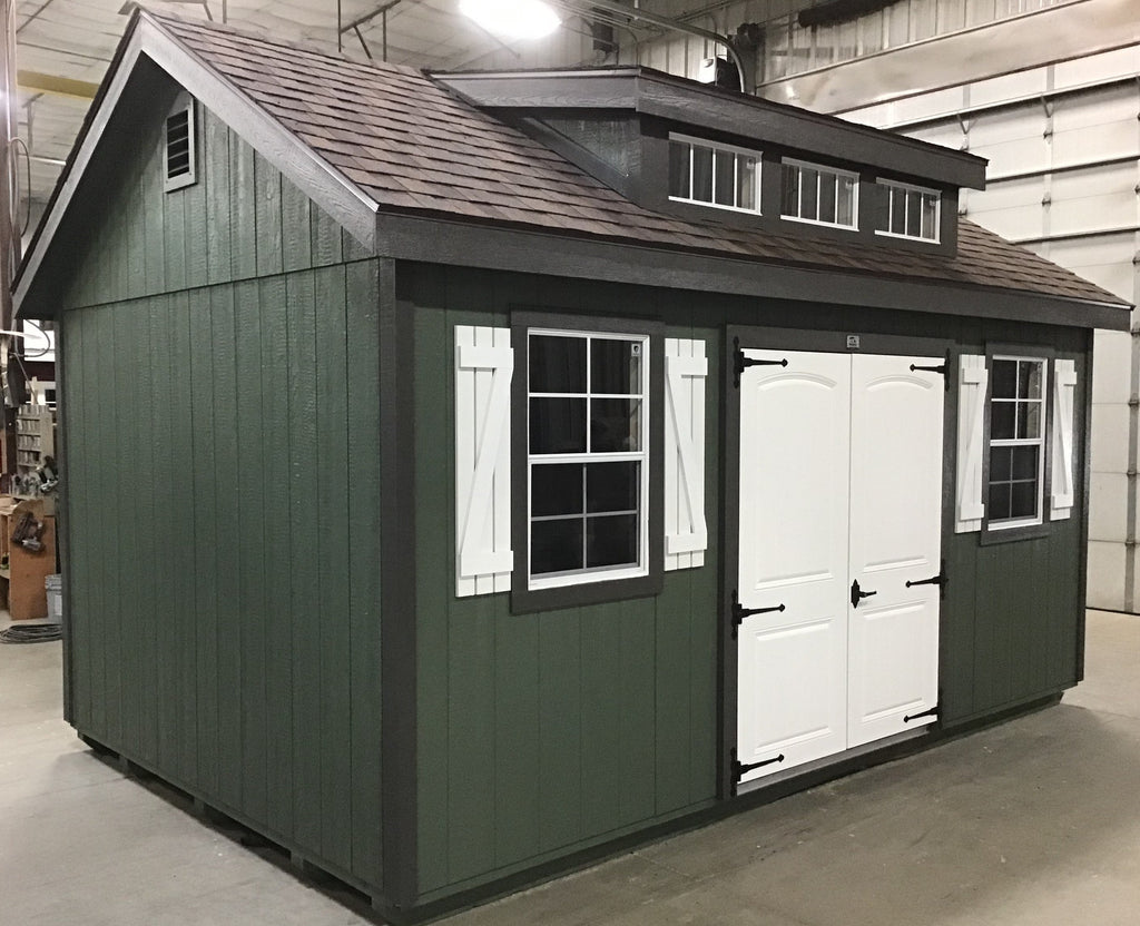 10X16 Garden Shed Package With Wood Panel Siding Located in Milbank South Dakota