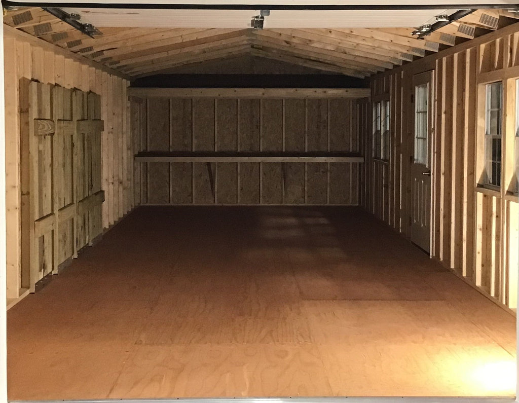 14X32 Farm Garage Storage Package With Wood Panel Siding Located in Mobridge South Dakota