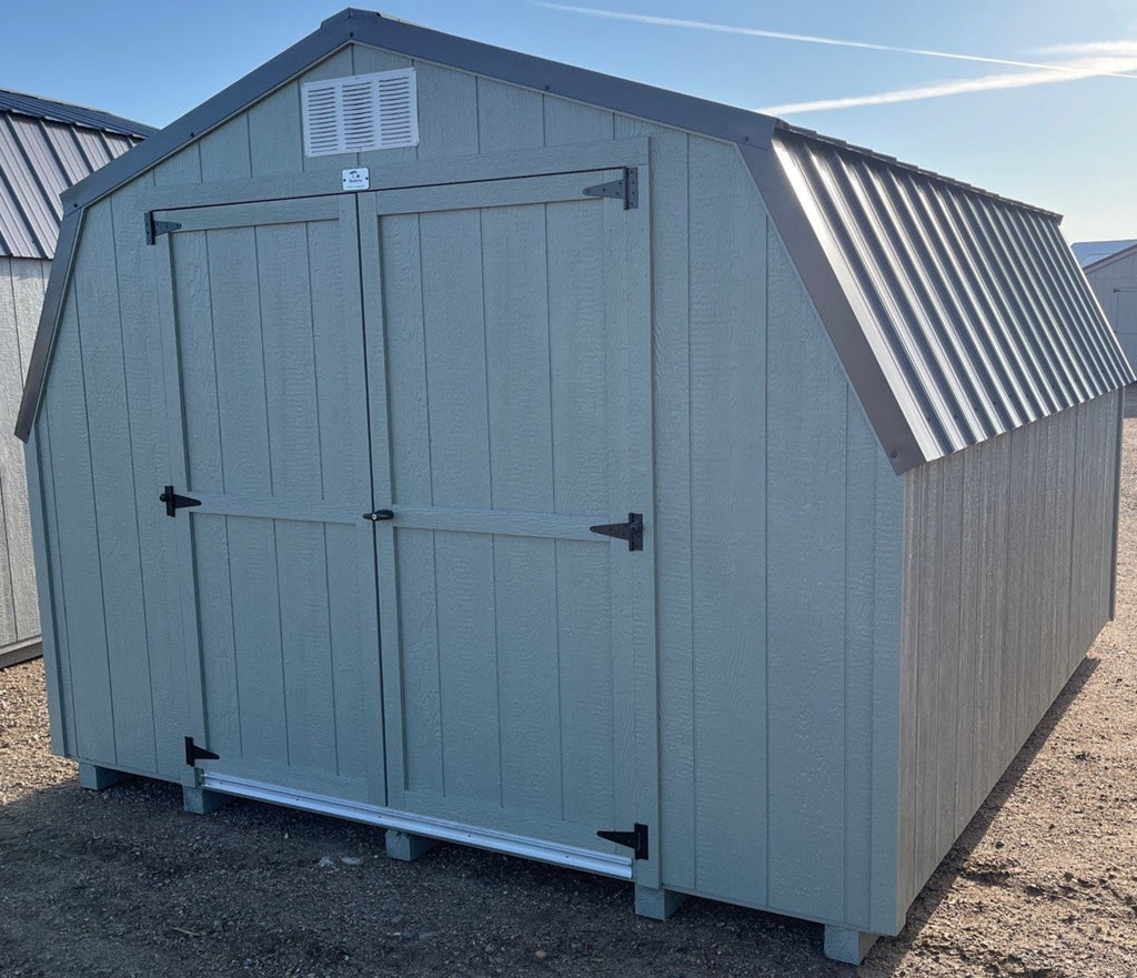 10X12 Utility Low Barn Wood Panel Shed Located in Fergus Falls Minnesota