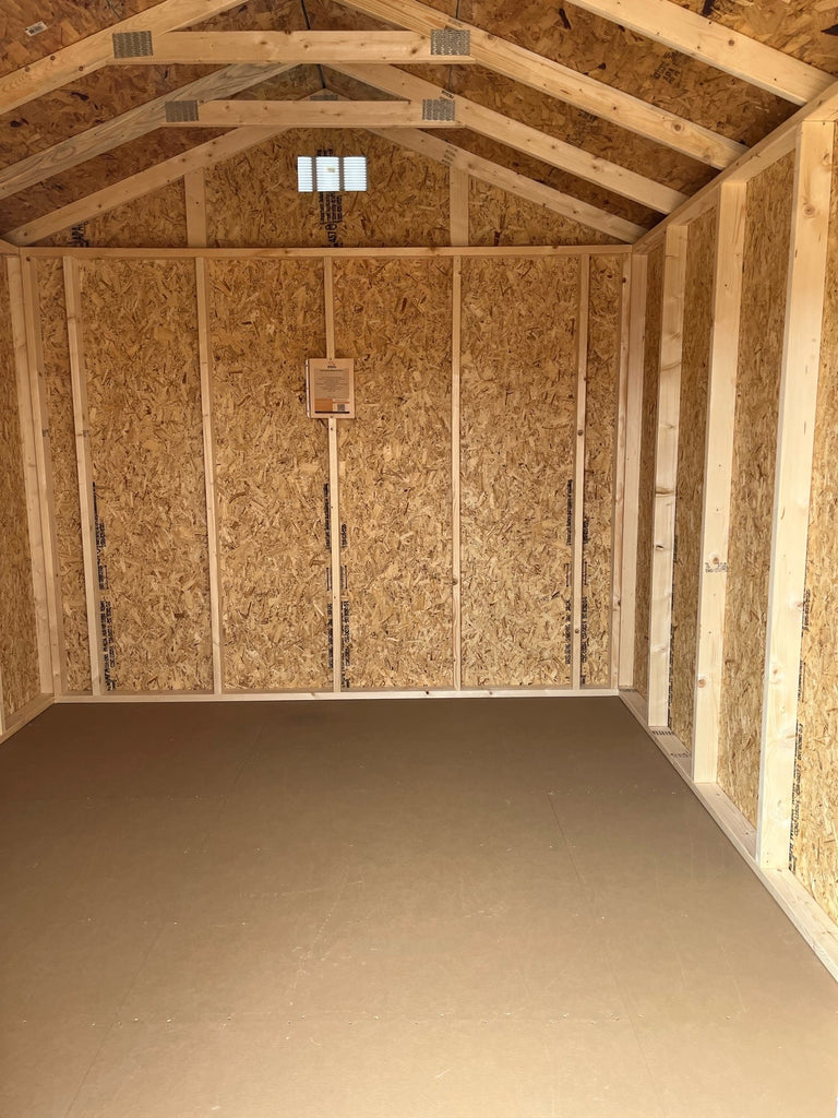 10X12 Utility Ranch Wood Panel Shed Located in Parkers Prairie Minnesota