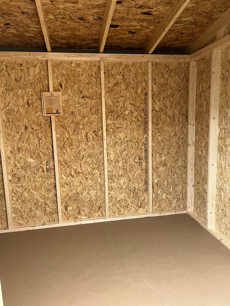 08X12 Utility Skillion Wood Panel Shed Located in Worthington Minnesota