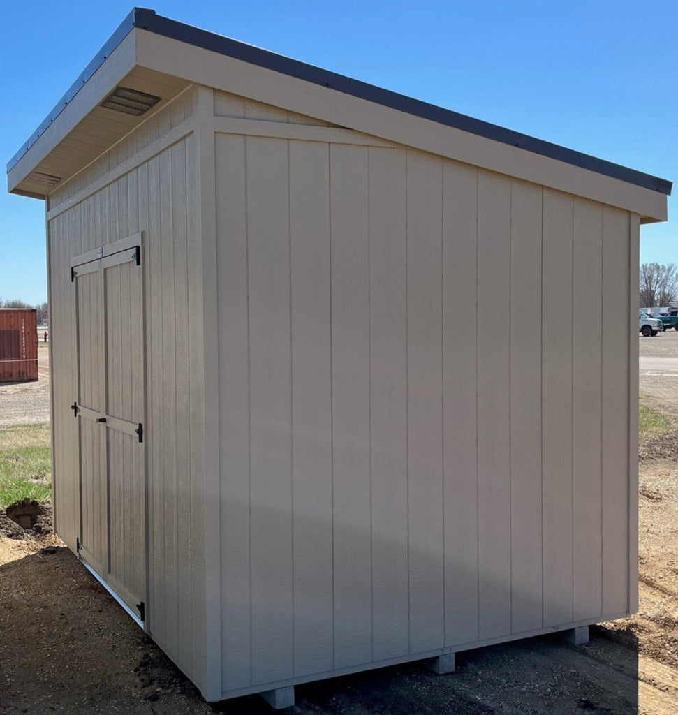 08X12 Utility Skillion Wood Panel Shed Located in Sioux Falls South Dakota PETERBILT