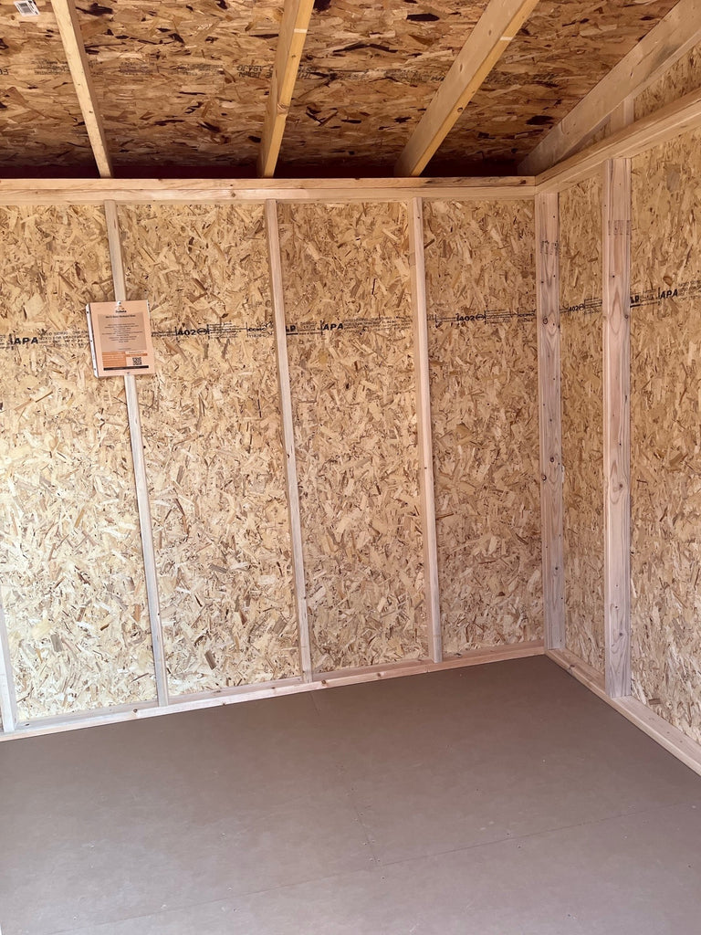 08X12 Utility Skillion Wood Panel Shed Located in Brainerd Minnesota