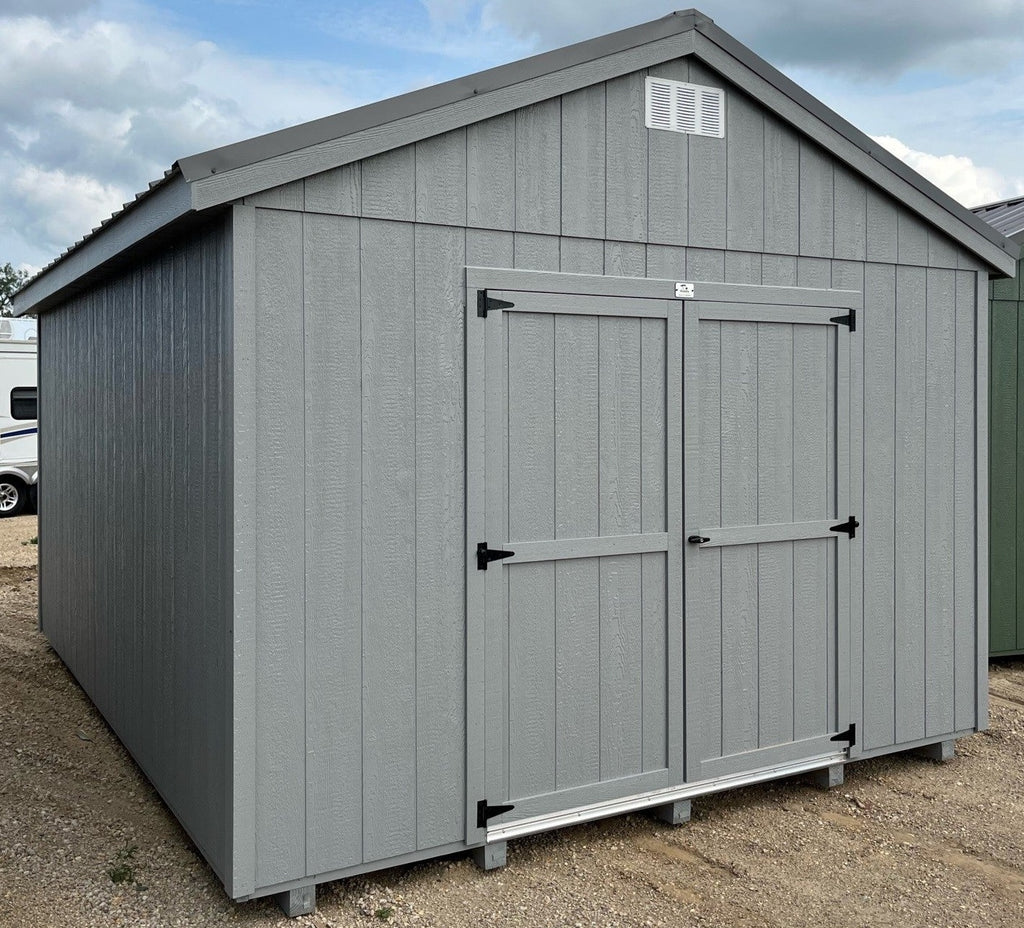12X16 Utility Ranch Wood Panel Shed Located in Kimball Minnesota