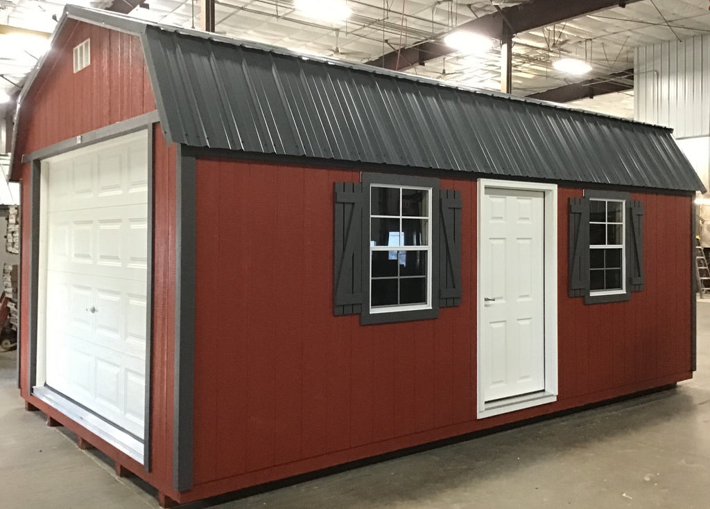 12X20 High Barn Wood Style Garage Located in Milbank South Dakota