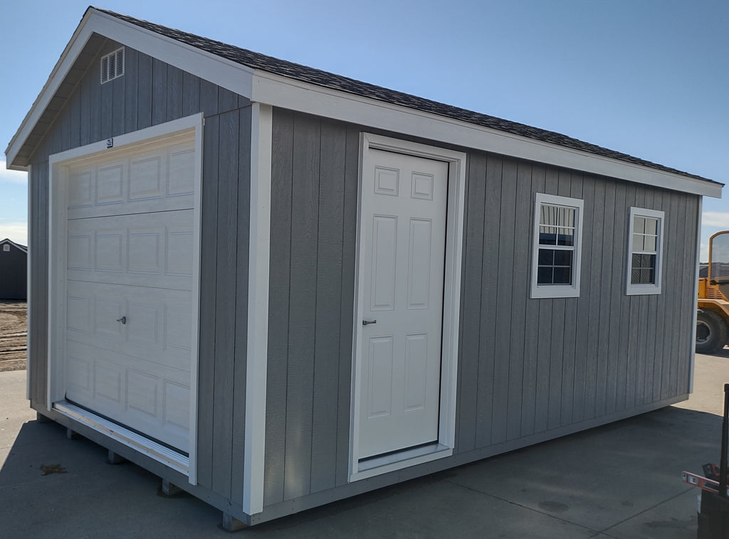 12X20 Home Garage Package with Wood Panel Siding Located in Milbank South Dakota