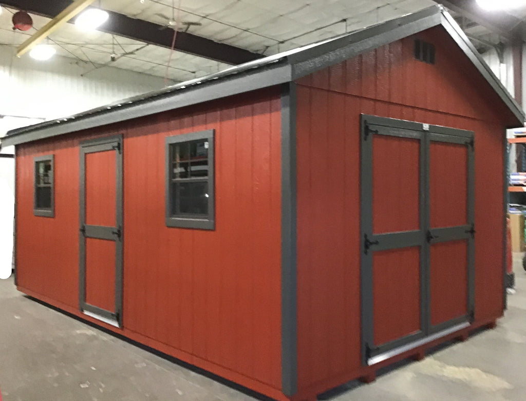 12X20 Everyday Backyard Shed Package XL With Wood Panel Siding Located in Mankato Minnesota