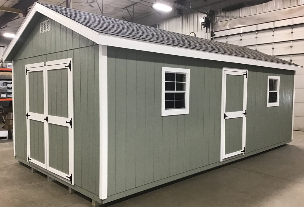 12X24 Everyday Backyard Shed Package XL With Wood Panel Siding Located in St. Cloud Minnesota