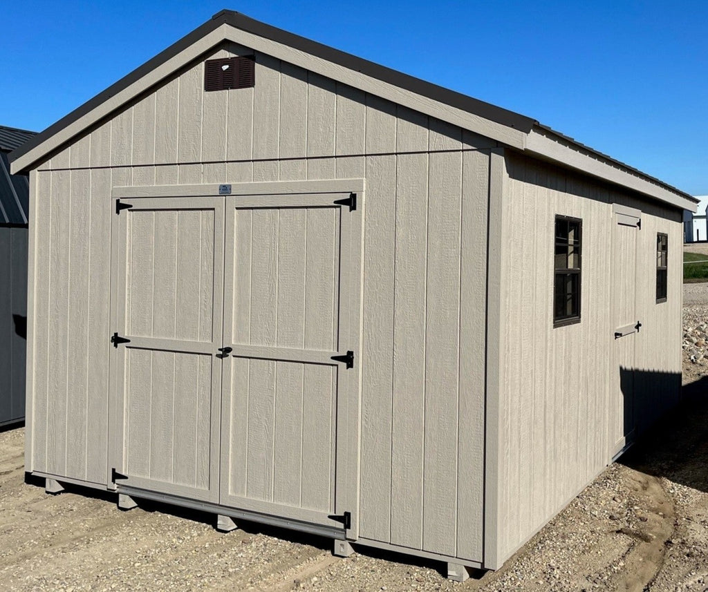 12X20 Utility Ranch Wood Panel Shed Located in Morris Minnesota