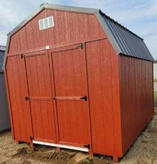 10X12 Utility High Barn Wood Panel Shed Located in Stewartville Minnesota