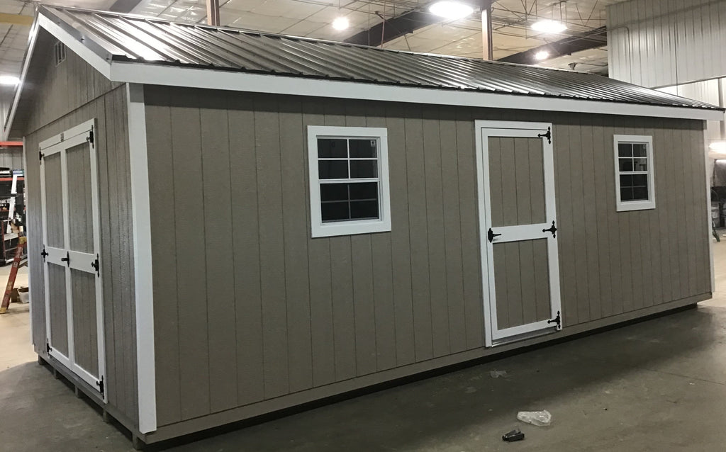 12X24 Everyday Backyard Shed Package XL With Wood Panel Siding Located in Milbank South Dakota