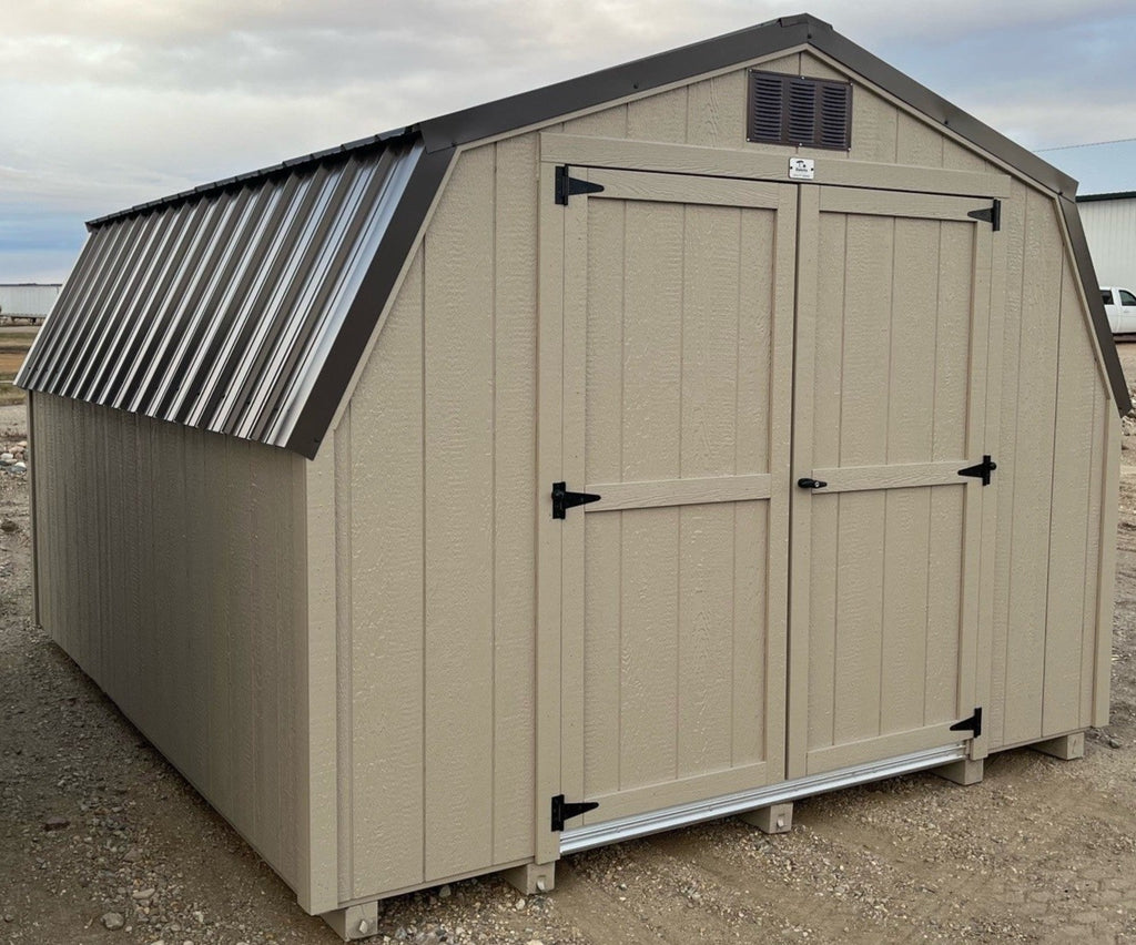 10X12 Utility Low Barn Wood Panel Shed Located in Mobridge South Dakota