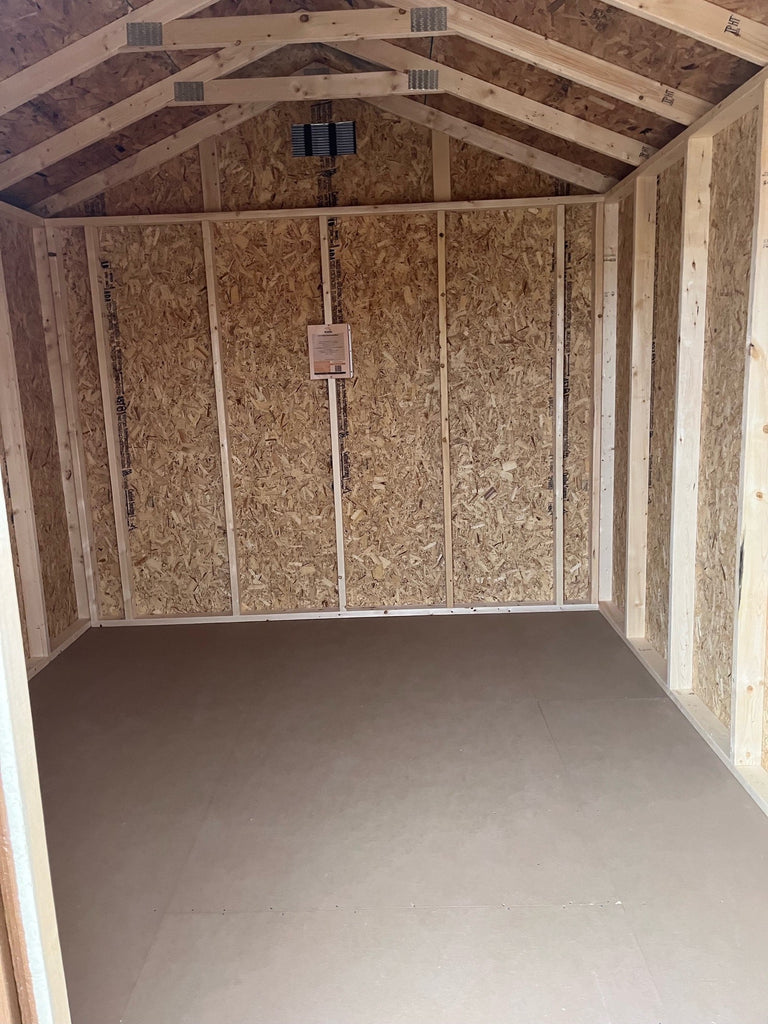 10X12 Utility Ranch Wood Panel Shed Located in Fergus Falls Minnesota