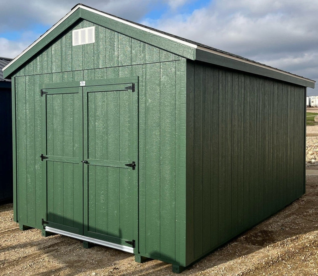 10X16 Utility Ranch Wood Panel Shed Located in Morris Minnesota