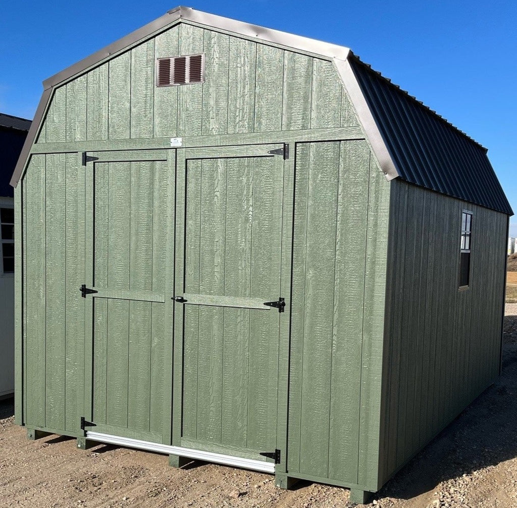 10X16 Utility High Barn Wood Panel Shed Located in Sauk Centre Minnesota