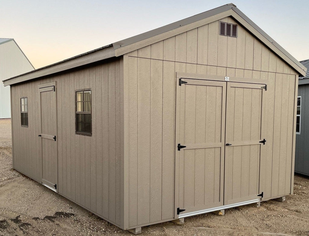 12X20 Utility Ranch Wood Panel Shed Located in Sauk Centre Minnesota