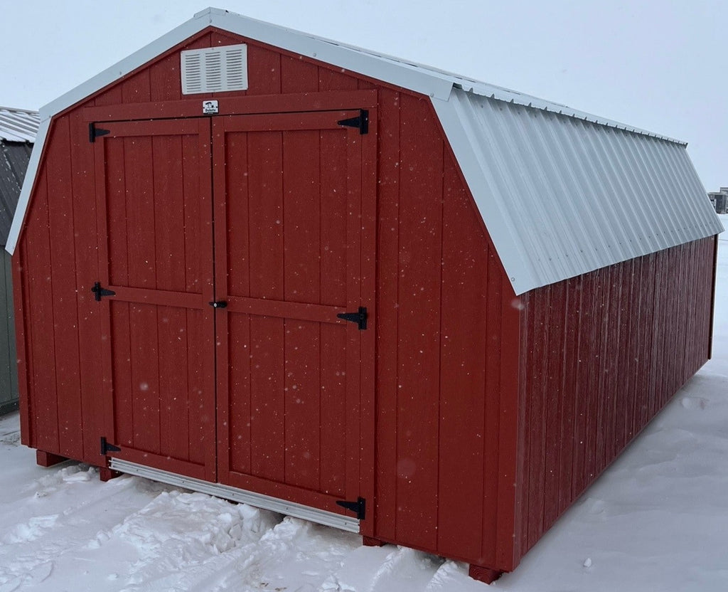 10X16 Utility Low Barn Wood Panel Shed Located in Milbank South Dakota