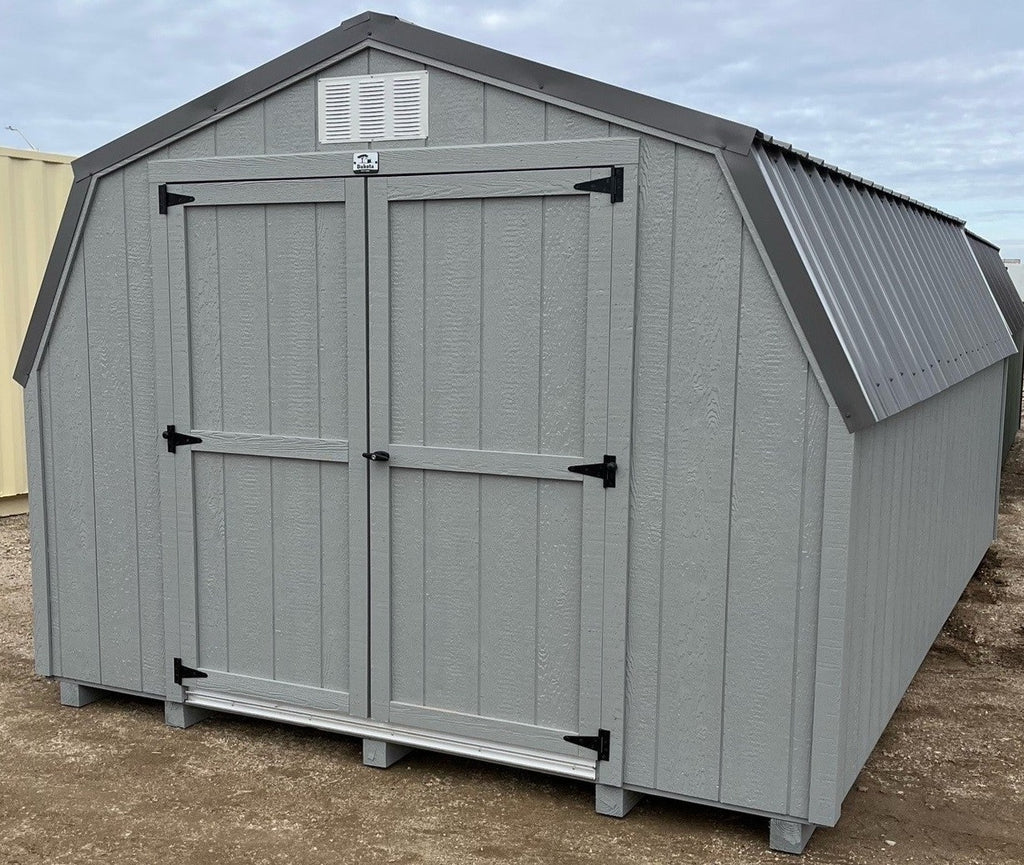 10X16 Utility Low Barn Wood Panel Shed Located in Milbank South Dakota