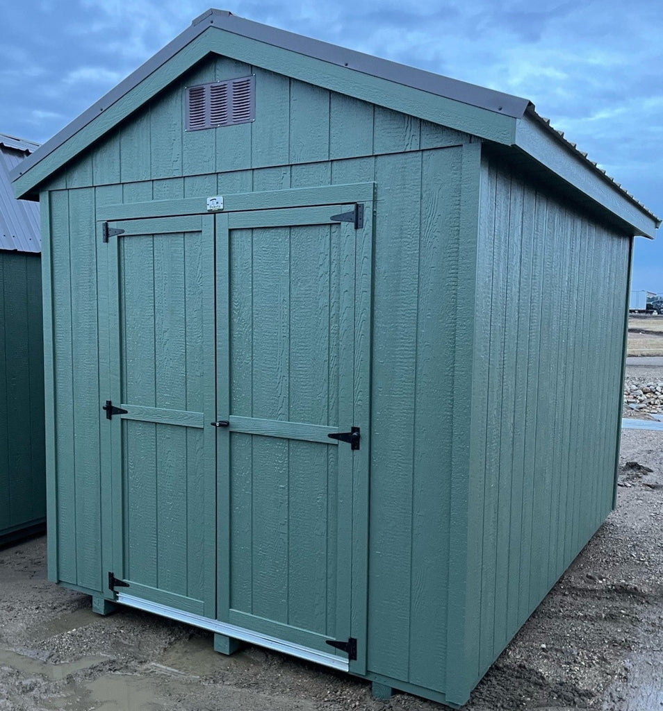 08X12 Utility Ranch Wood Panel Shed Located in Volga South Dakota