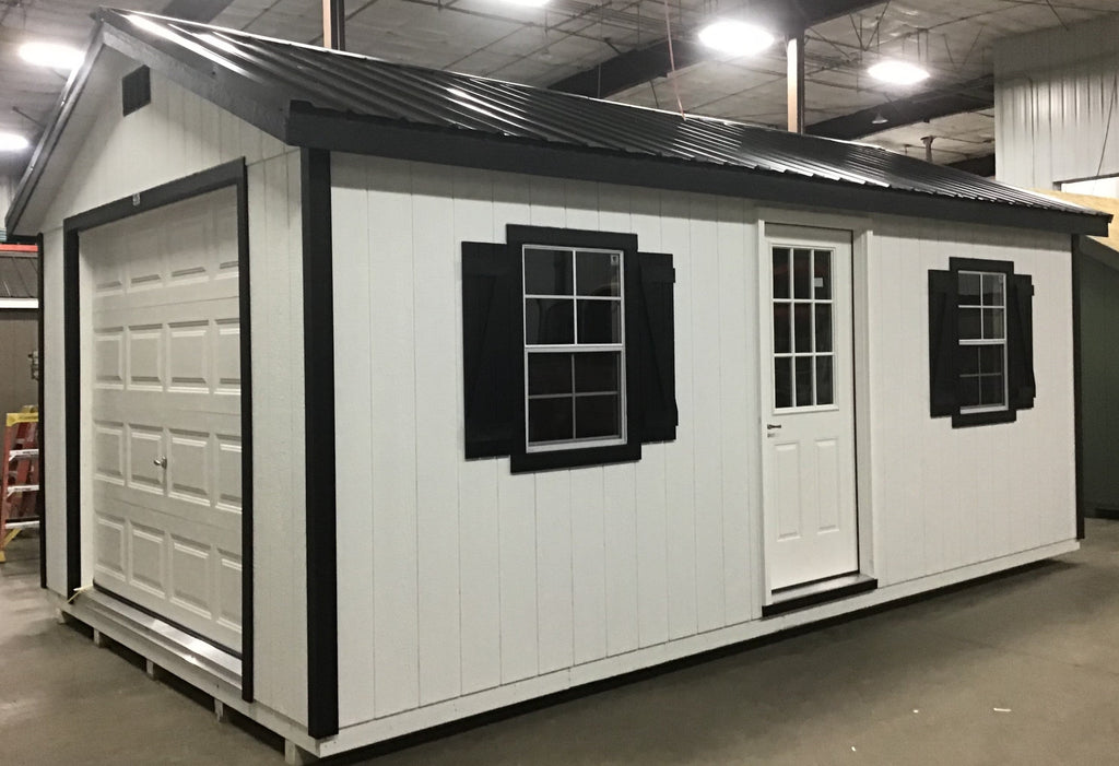 12X20 Custom Package With Wood Panel Siding Located in Milbank South Dakota