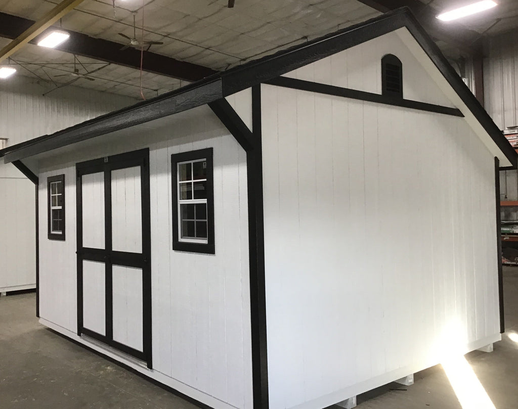 12X16 Everyday Backyard Shed Package With Wood Panel Siding Located in Delano Minnesota