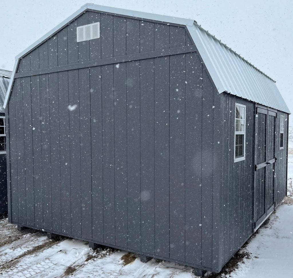 12X16 Utility High Barn Wood Panel Shed Located in Milbank South Dakota