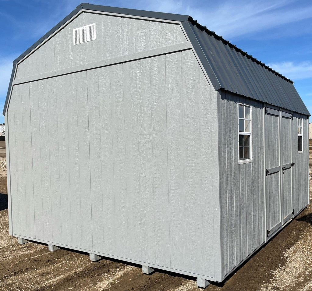 12X16 Utility High Barn Wood Panel Shed Located in Milbank South Dakota