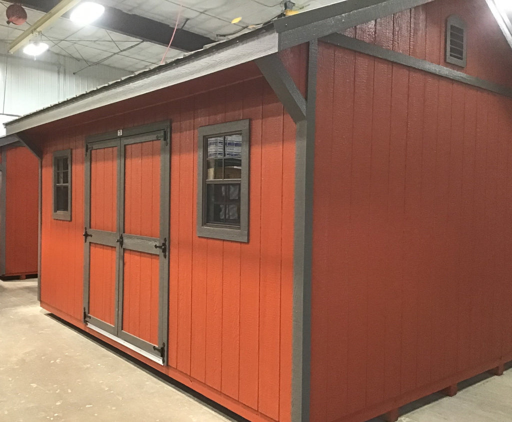 12X16 Everyday Backyard Shed Package With Wood Panel Siding Located in Parkers Prairie Minnesota