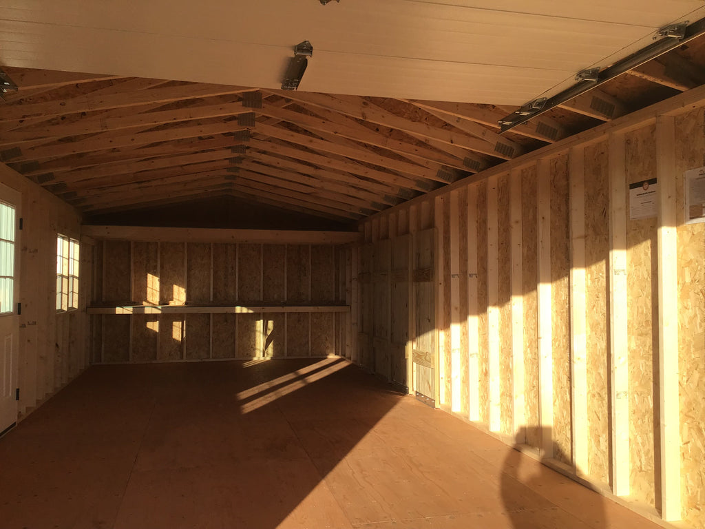 14X32 Farm Garage Storage Package With Wood Panel Siding Located in Watertown South Dakota HWY 81