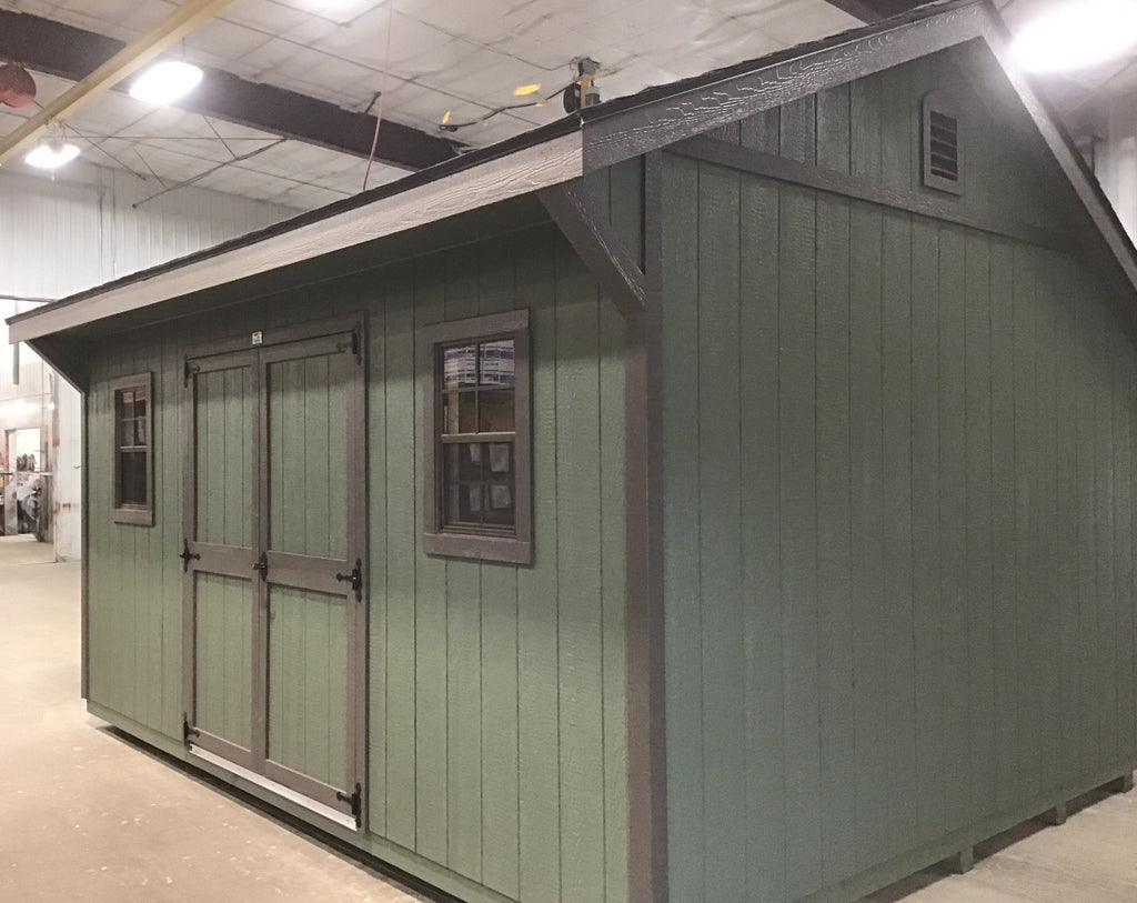 12X16 Everyday Backyard Shed Package With Wood Panel Siding Located in Yankton South Dakota