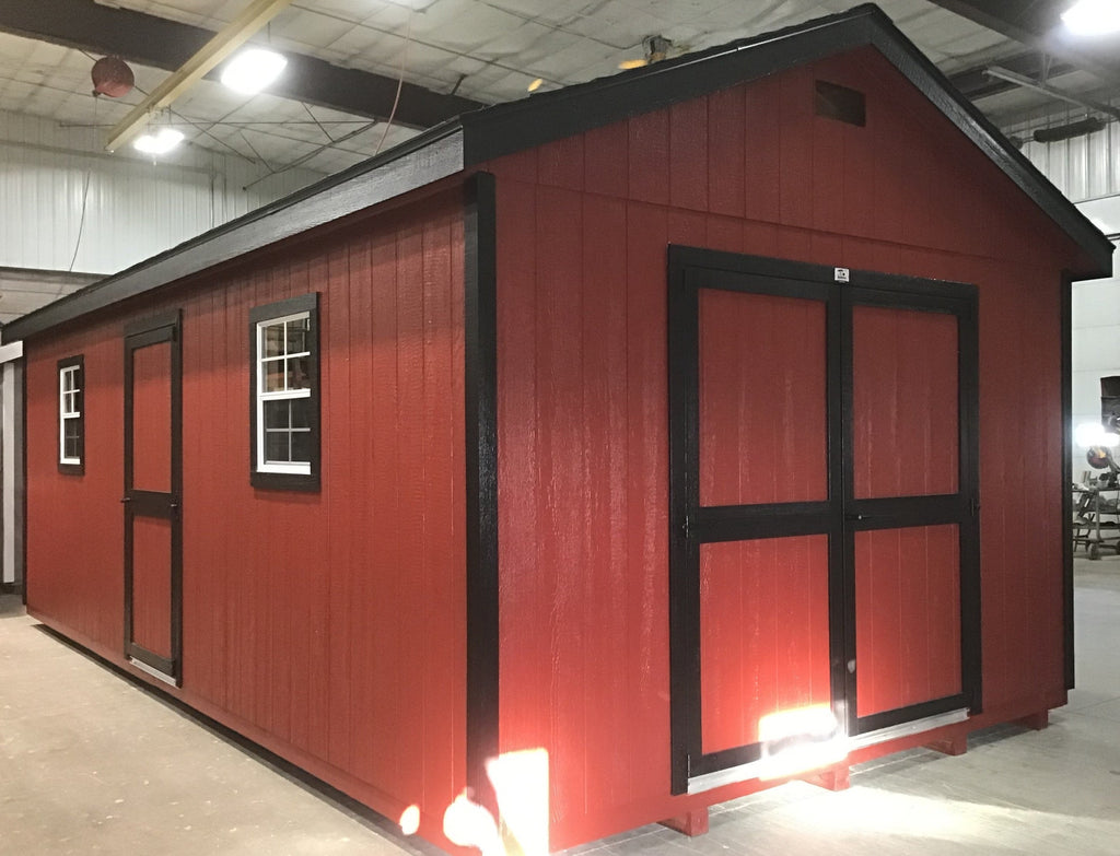 12X24 Everyday Backyard Shed Package XL With Wood Panel Siding Located in Montgomery Minnesota