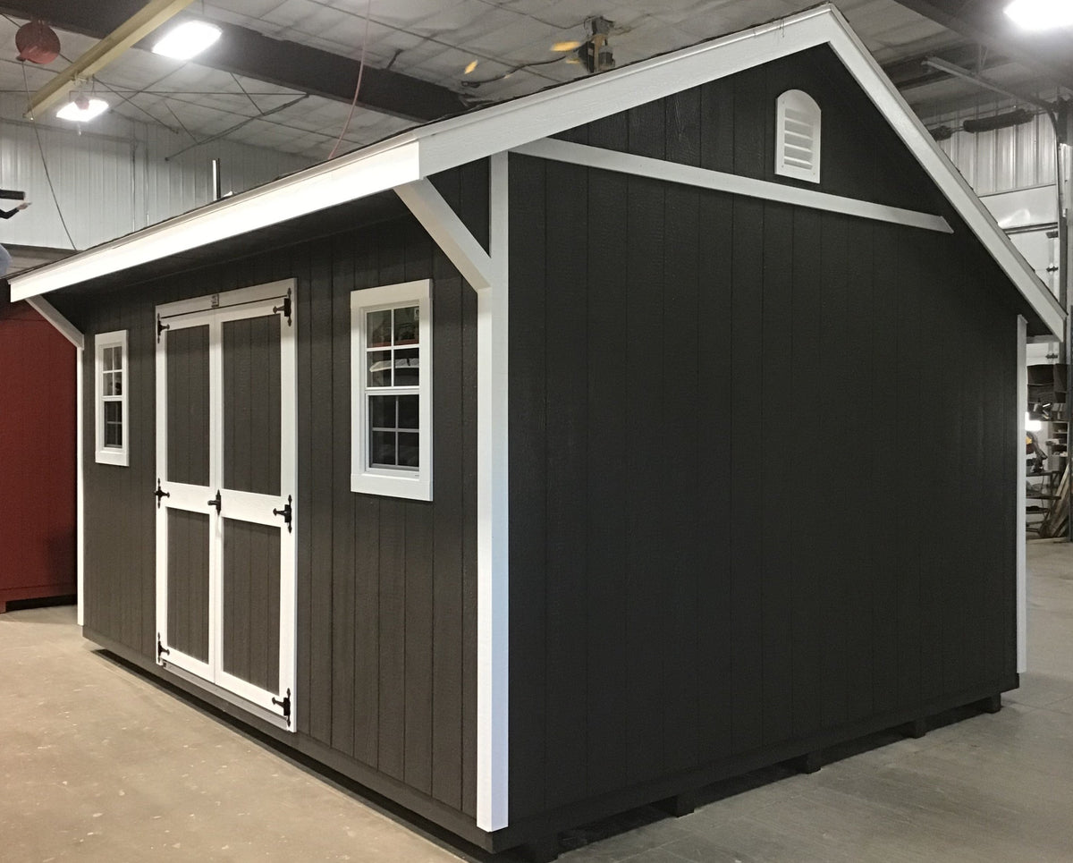 12X16 Everyday Backyard Shed Package With Wood Panel Siding Located in ...