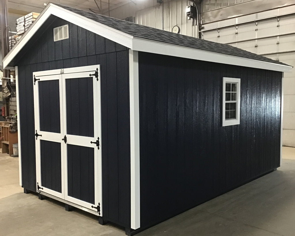 10X16 Everyday Backyard Shed Package With Wood Panel Siding Located in Parkers Prairie Minnesota