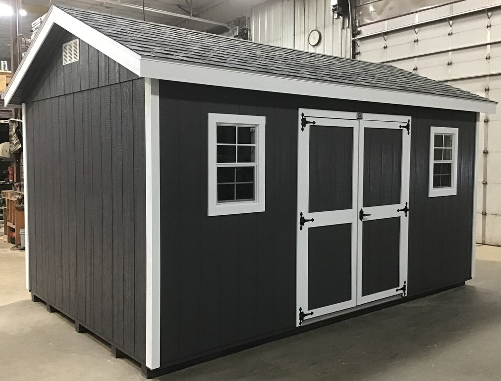 10X16 Everyday Backyard Shed Package With Wood Panel Siding Located in Milbank South Dakota
