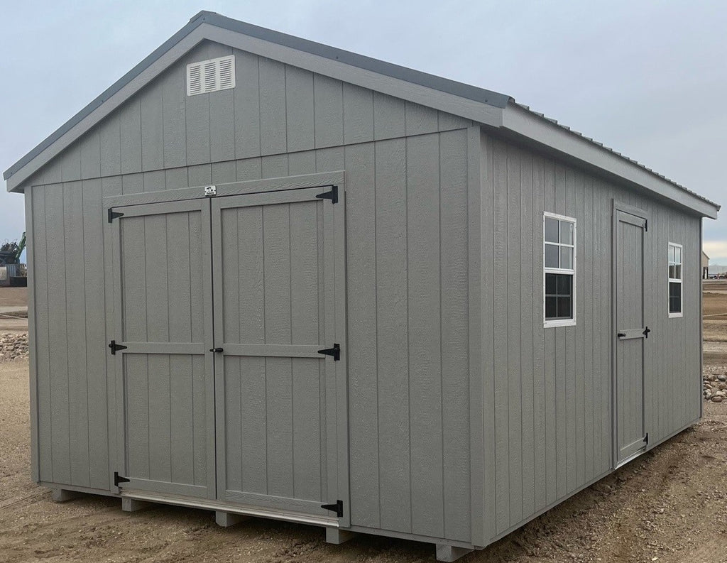 12X20 Utility Ranch Wood Panel Shed Located in Milbank South Dakota