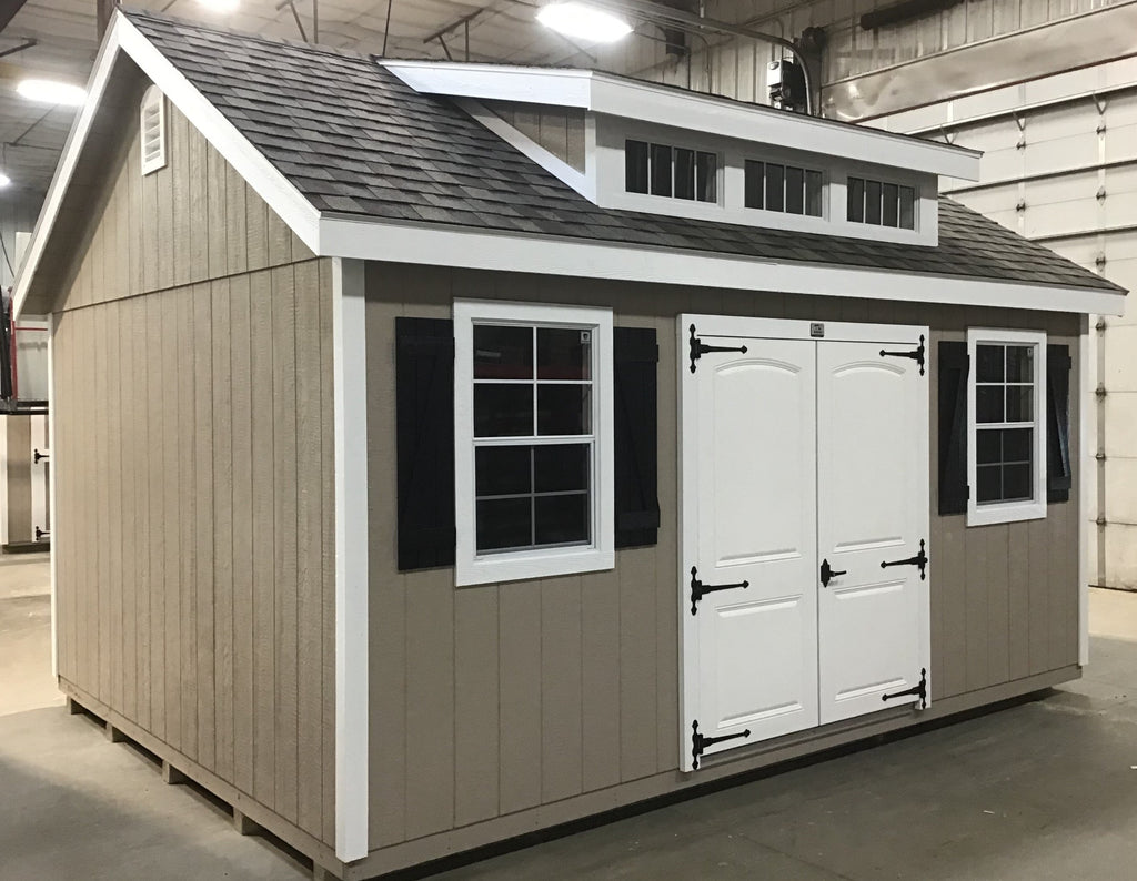 12X16 Garden Shed Package With Wood Panel Siding Located in Milbank South Dakota