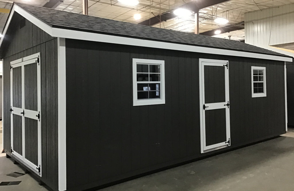 12X24 Everyday Backyard Shed Package XL With Wood Panel Siding Located in Deerwood Minnesota